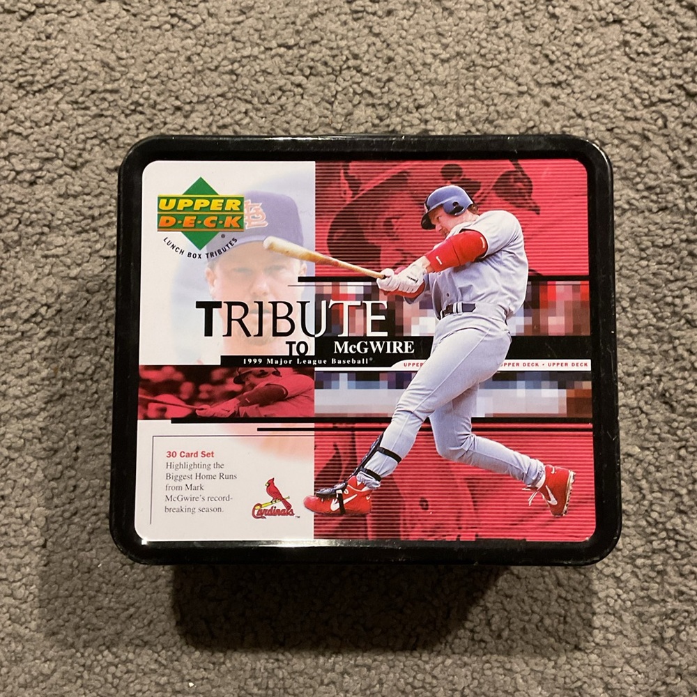 NWOT Mark McGwire Upper Deck Vintage Baseball Lunchbox Y2K Storage Backto School